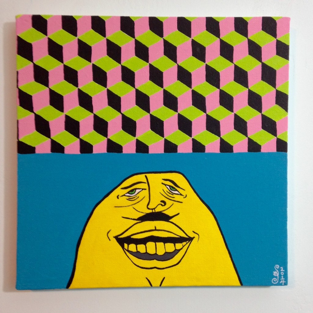 My Secret Friend- Tribute to Barry McGee Linda Cleary 2014 Acrylic on Canvas