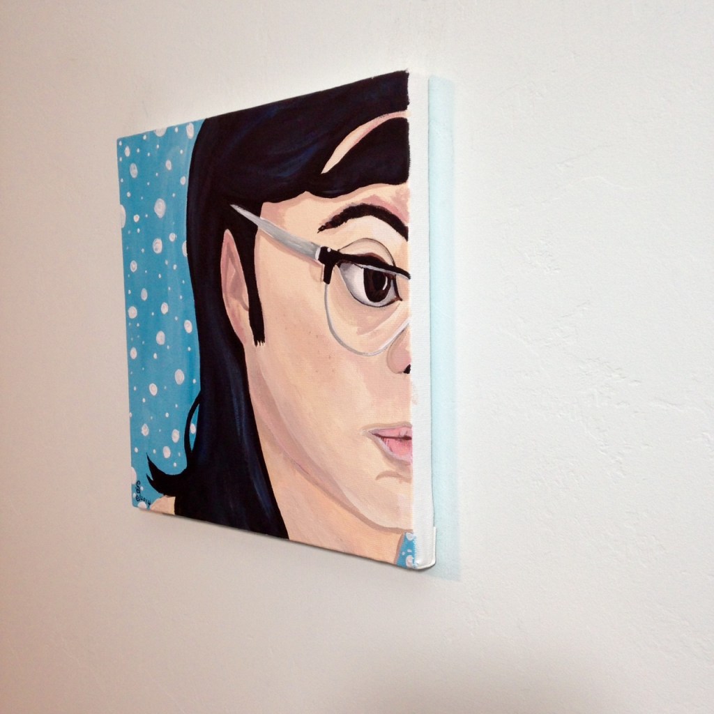 Side-View The Blues- Tribute to Elena Sisto Linda Cleary 2014 Acrylic on Canvas 