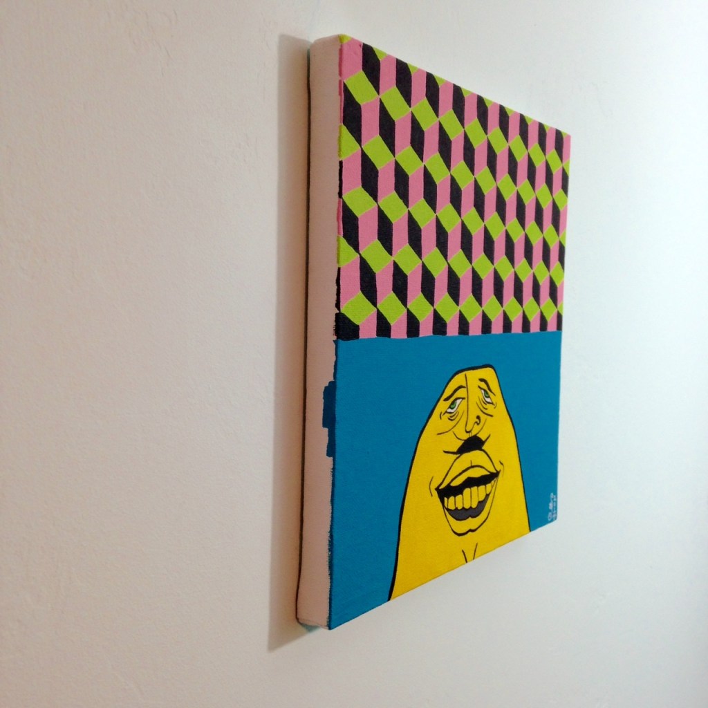 Side-View My Secret Friend- Tribute to Barry McGee Linda Cleary 2014 Acrylic on Canvas