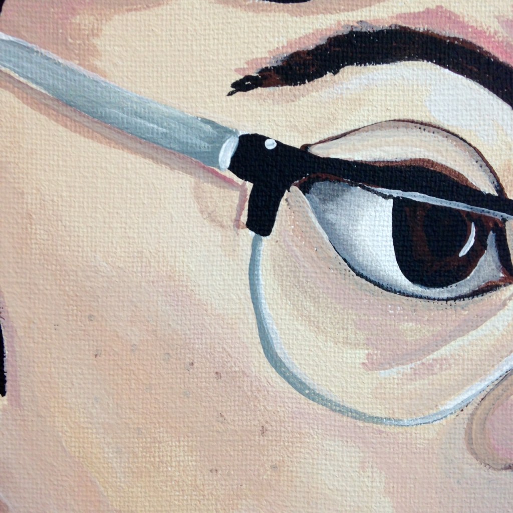 Close-Up 1 The Blues- Tribute to Elena Sisto Linda Cleary 2014 Acrylic on Canvas