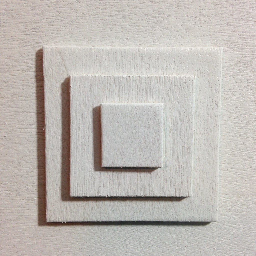 Close-Up 1 Rechthoeken En Vierkanten- Tribute to Ad Dekkers Linda Cleary 2014 Mixed-Media on Wood Panel