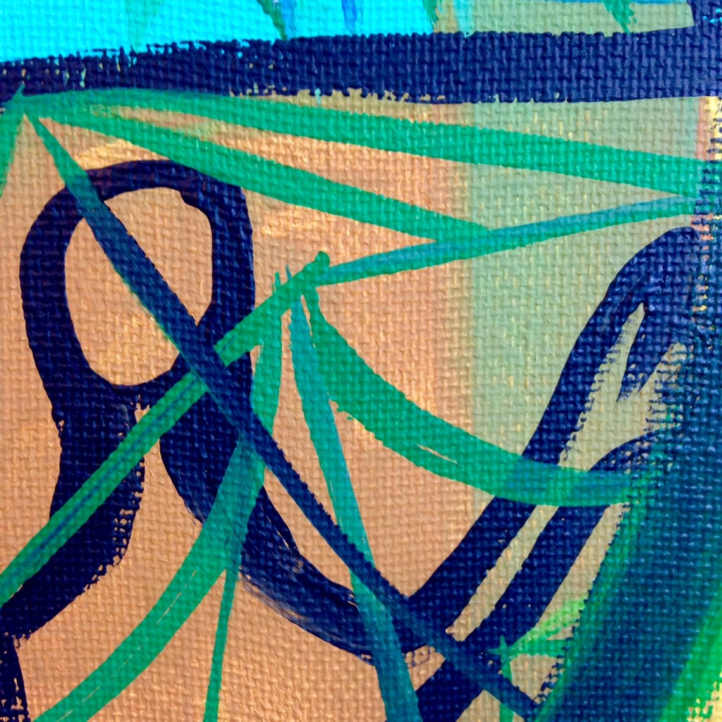 Close-Up 2 Meet Me There- Tribute to Amy Sillman Linda Cleary 2014 Acrylic on Canvas