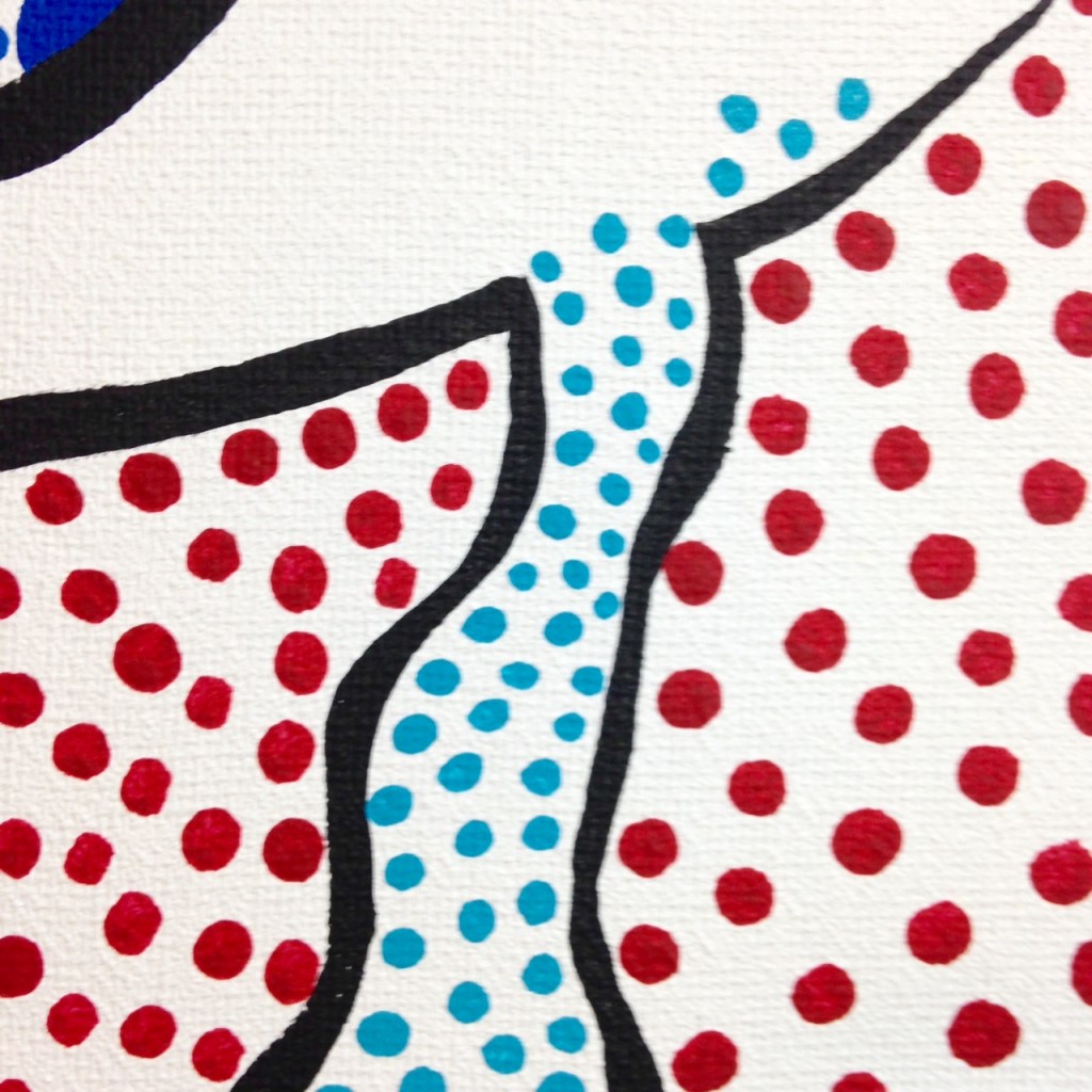 Close-Up 1 Regret- Tribute to Roy Lichtenstein Linda Cleary 2014 Acrylic on Canvas