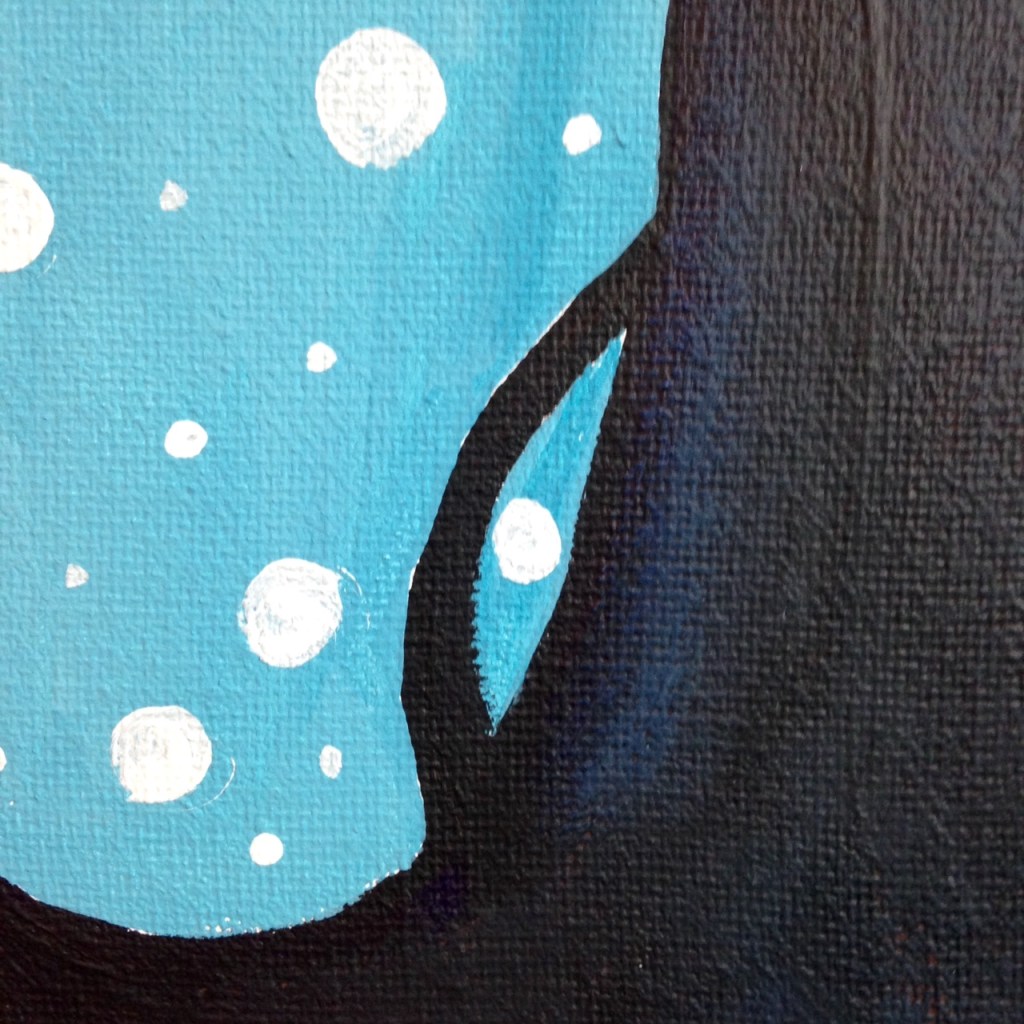 Close-Up 3 The Blues- Tribute to Elena Sisto Linda Cleary 2014 Acrylic on Canvas