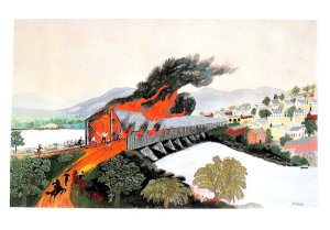 The Burning of Troy- Grandma Moses
