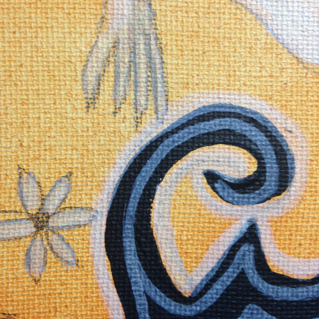 Close-Up 2 Sadness Strikes Again- Tribute to Heinrich Anton Müller Linda Cleary 2014 Acrylic, chalk and pencil on canvas