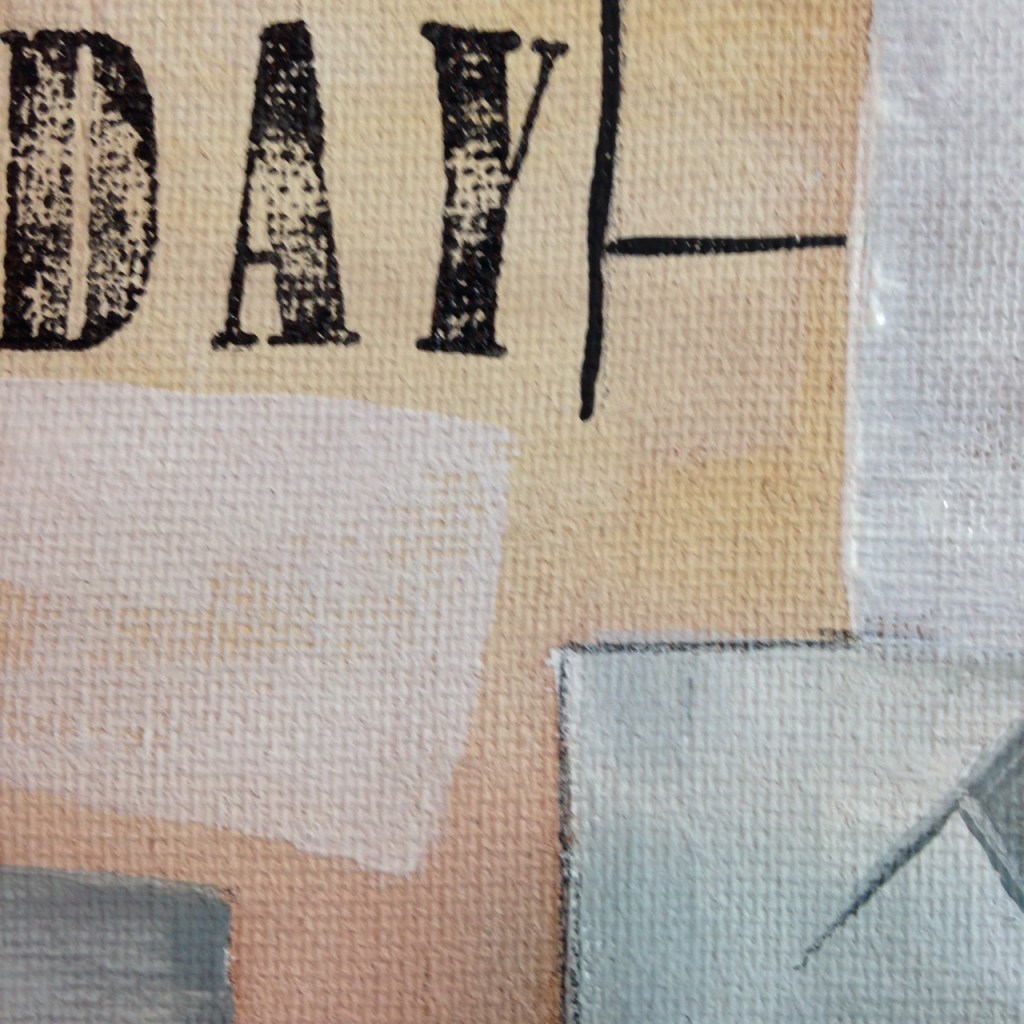 Close-Up 1 Woman at a Piano- Tribute to Georges Braque Linda Cleary 2014 Acrylic and Ink on Canvas