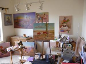 The art studio at casa de Yellowhair