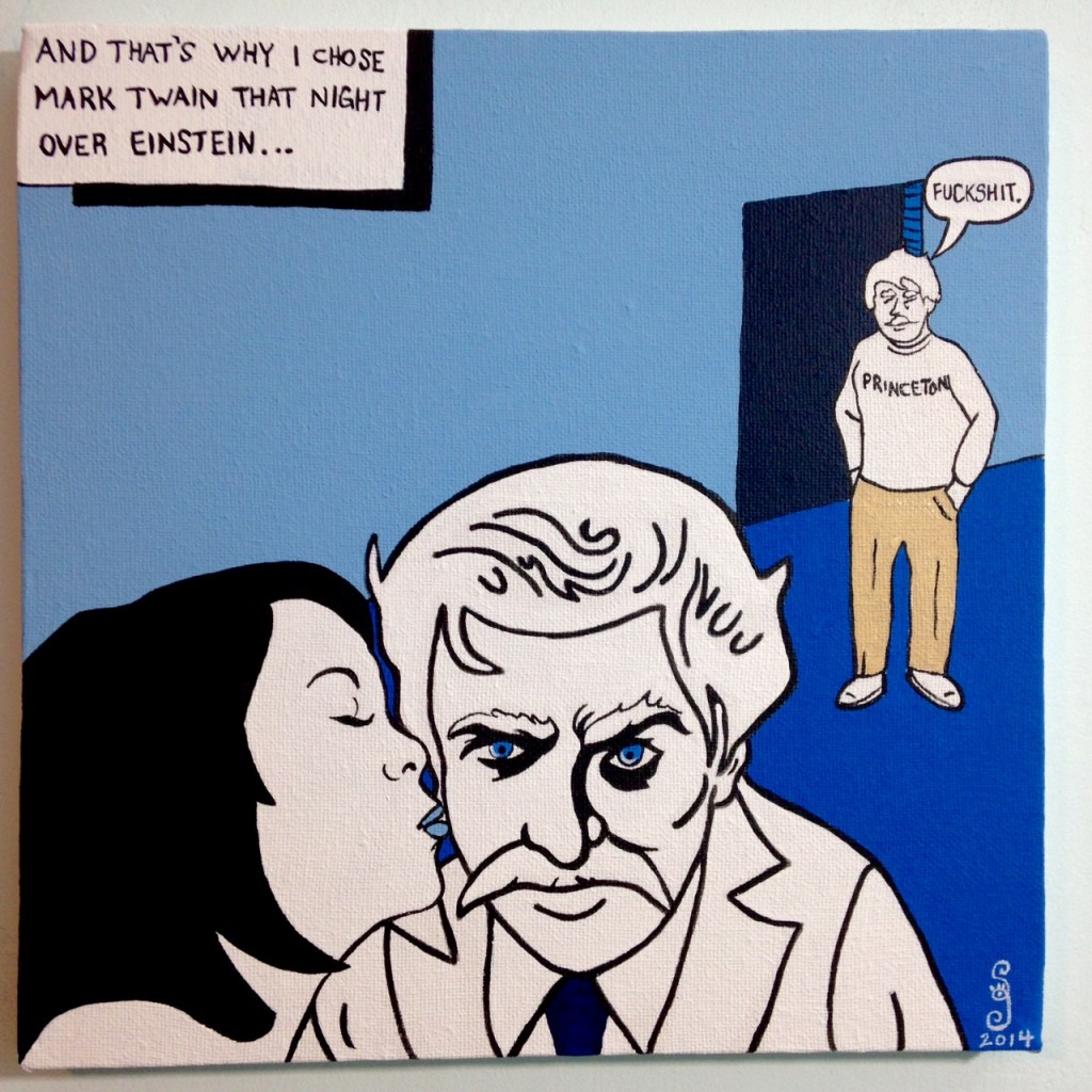 Choosing Twain- Tribute to Michael Kupperman Linda Cleary 2014 Acrylic on Canvas