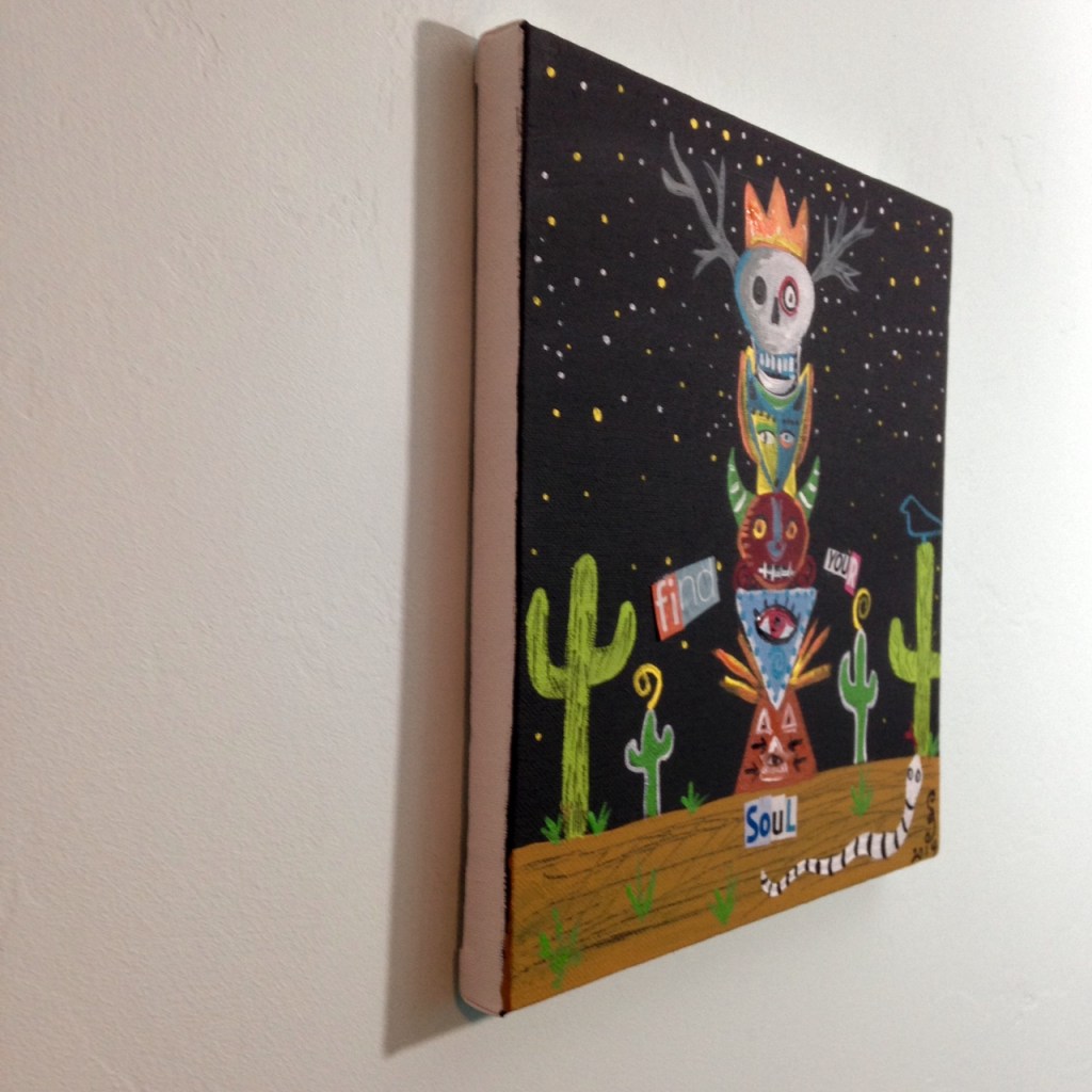 Side-View Find Your Soul- Tribute to Kelly Moore Linda Cleary 2014 Acrylic on Canvas