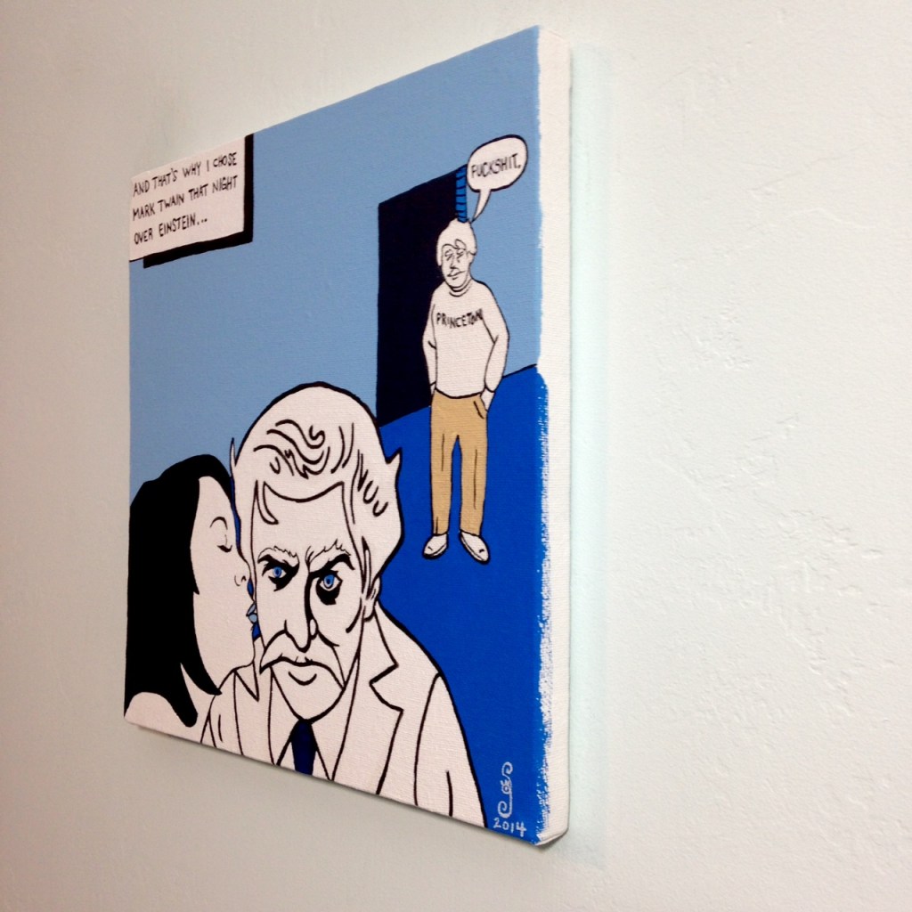 Side-View Choosing Twain- Tribute to Michael Kupperman Linda Cleary 2014 Acrylic on Canvas