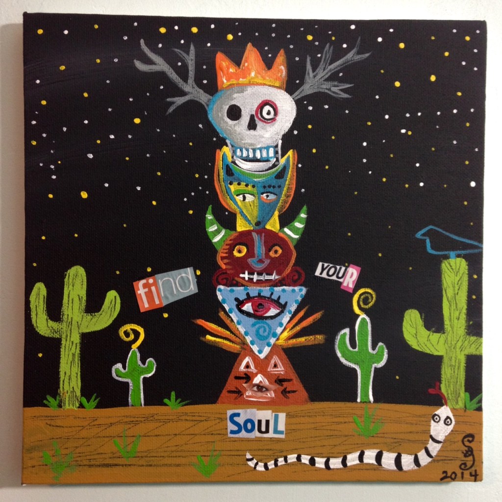 Find Your Soul- Tribute to Kelly Moore Linda Cleary 2014 Acrylic on Canvas