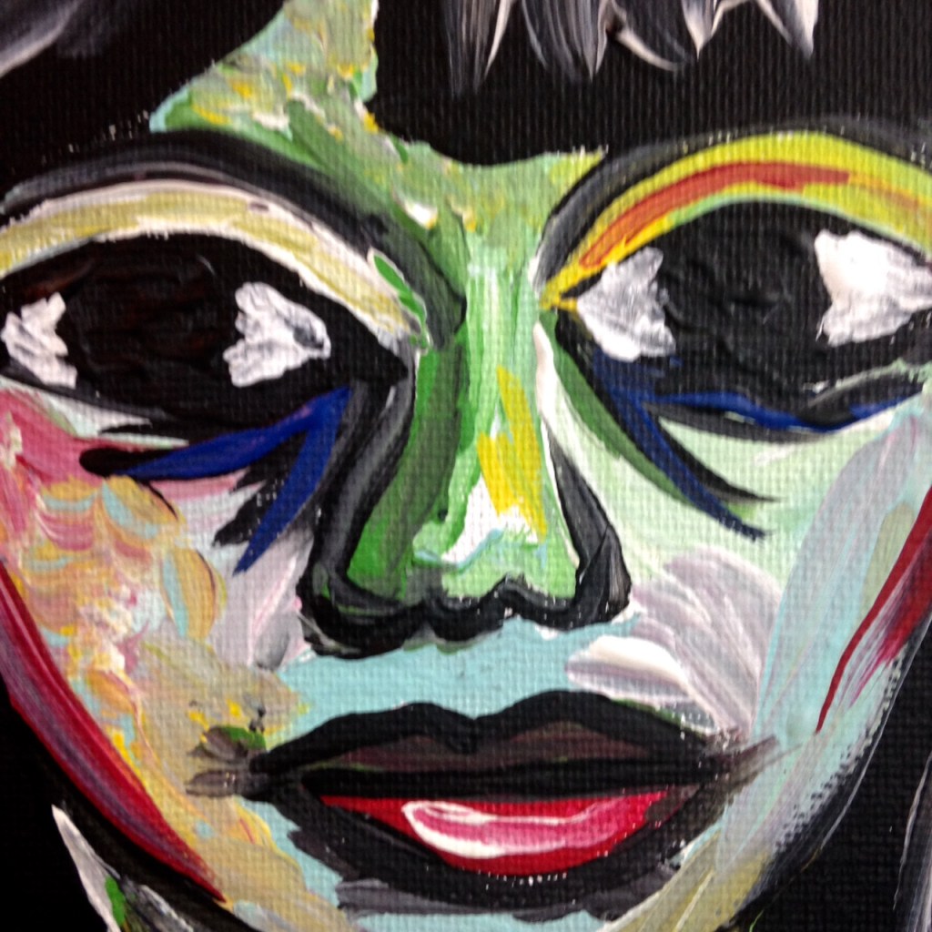 Close-Up 1 Always Lurking...-Tribute to Len Jessome Linda Cleary 2014 Acrylic on Canvas