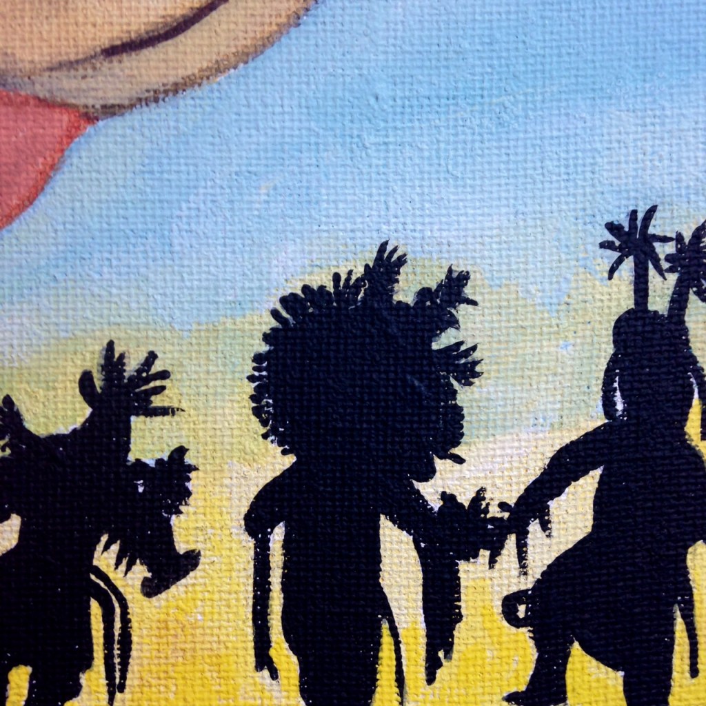 Close-Up 2 Navajo Dancers- Tribute to Robert Yellowhair Linda Cleary 2014 Acrylic on Canvas