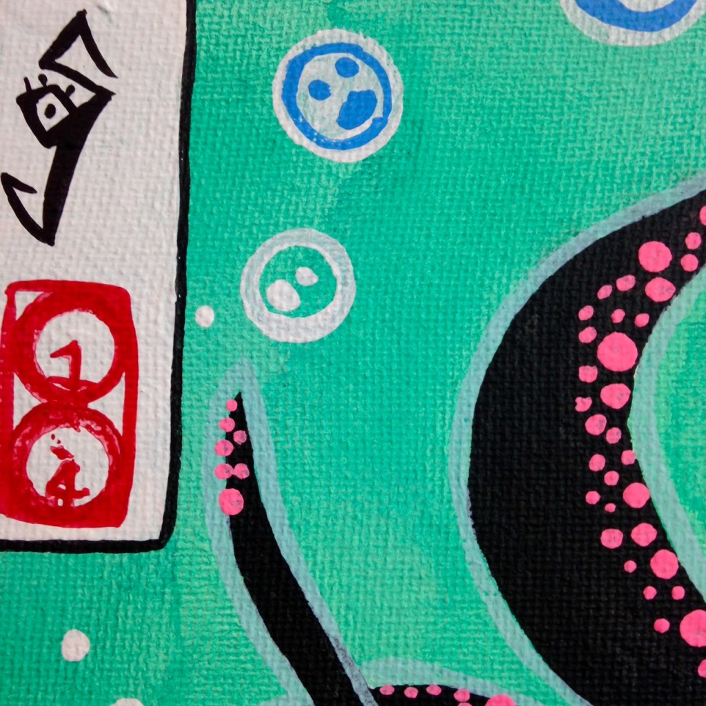 Close-Up 1 セルフポートレート- Tribute to Yuko Shimizu Linda Cleary 2014 Acrylic on Canvas