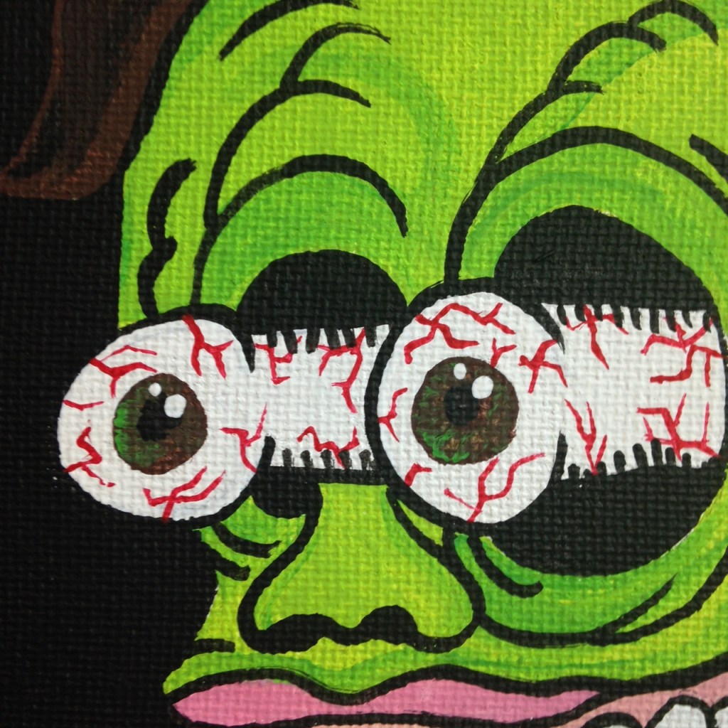 Close-Up 1 MUST PAINT!- Tribute to Ed Roth Linda Cleary 2014 Acrylic on Canvas
