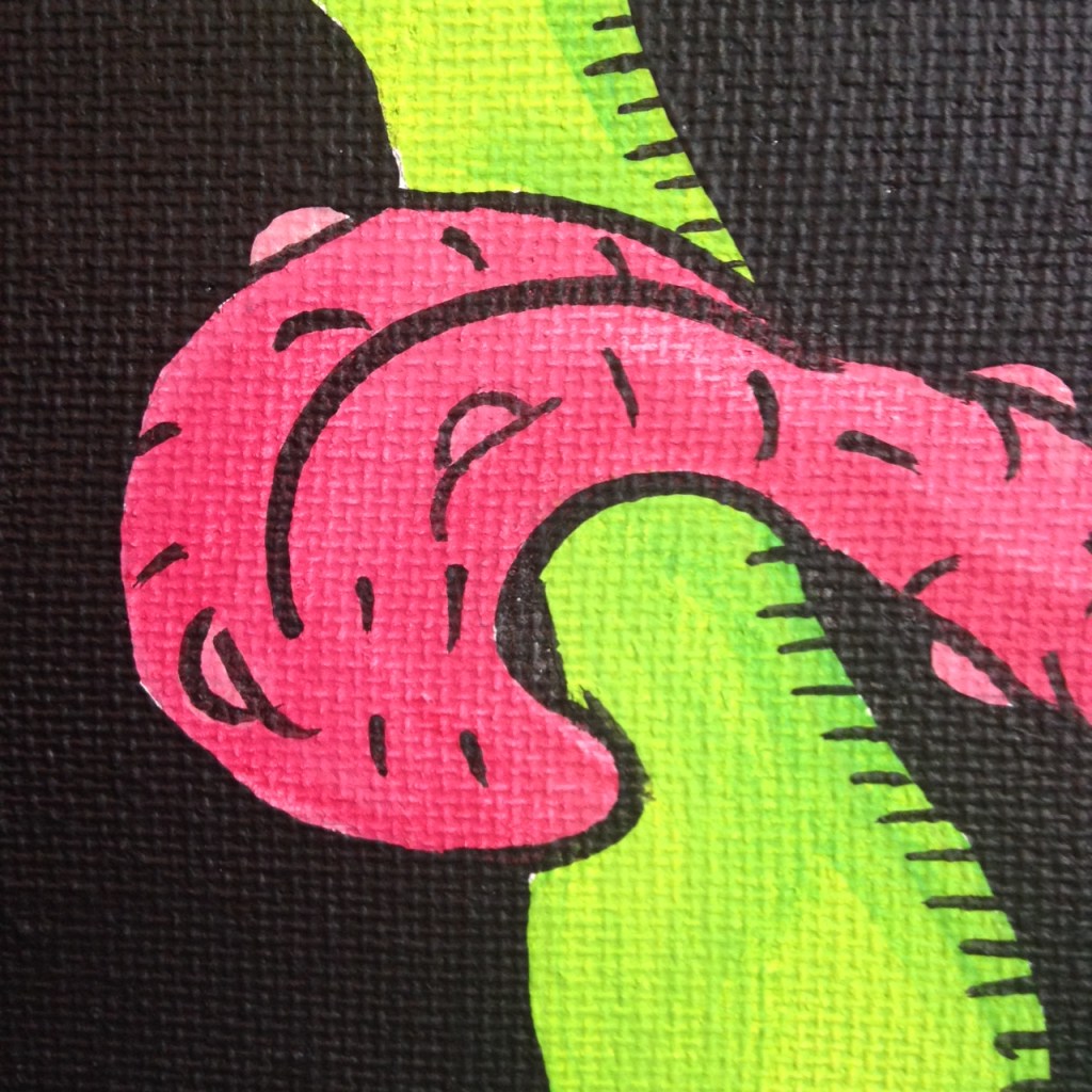 Close-Up 3 MUST PAINT!- Tribute to Ed Roth Linda Cleary 2014 Acrylic on Canvas