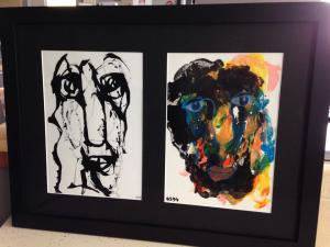 Gerard's work framed and in my house!